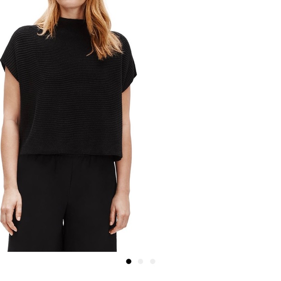 Eileen Fisher Womens Funnel Neck Boxy 